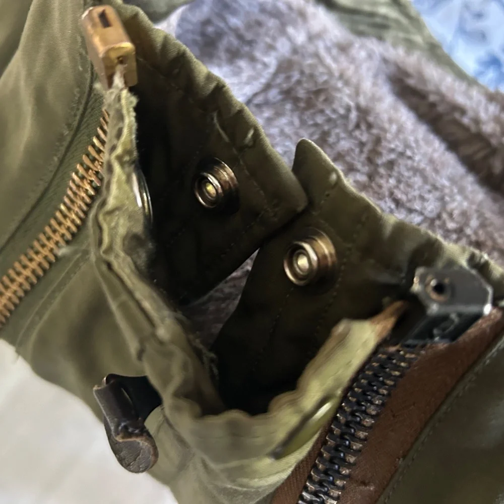 Vintage US ARMY AIR FORCES Flight Pants Mens 30 Green Type A-11 Bomber Shearling - Picture 12 of 17